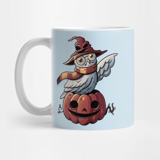 Spooky Magic Cute Funny Pumpkin Owl Mug